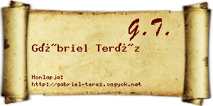 Gábriel Teréz névjegykártya